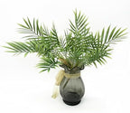 Artificial Parlor Palm Plant, Realistic Faux Tropical Greenery Stem Small Potted Fake Areca Palm Leaves Mini Palm Tree for Vase Fill, Home Office Decor, Indoor Garden Wedding Event Decoration 1 Pack - Image 4
