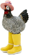 Chicken Figurine, Resin Farmhouse Kitchen Decor, 7.4 Inches by ZHAOXIANG