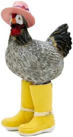Chicken Figurine, Resin Farmhouse Kitchen Decor, 7.4 Inches by ZHAOXIANG
