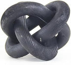 Wood Knot Chain Link Decor - 3 Link Boho Wooden Hand Carved Decorative Wooden Links Knots for Coffee Table Entryway Modern Farmhouse Shelf Decoration (Black) - Image 5