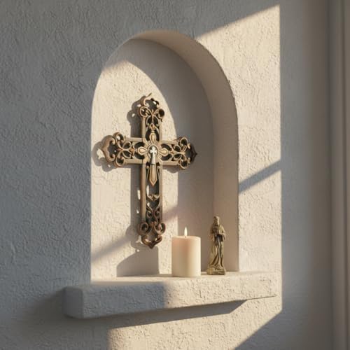 Comfy Hour 13.3 Inch Wall Crosses for Home Decor, Ornate Decorative Cross - Image 2