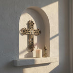 Comfy Hour 13.3 Inch Wall Crosses for Home Decor, Ornate Decorative Cross - Image 2