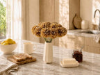 Mandy's 12pcs Artificial Light Brown Ball Chrysanthemum Flowers - Image 5