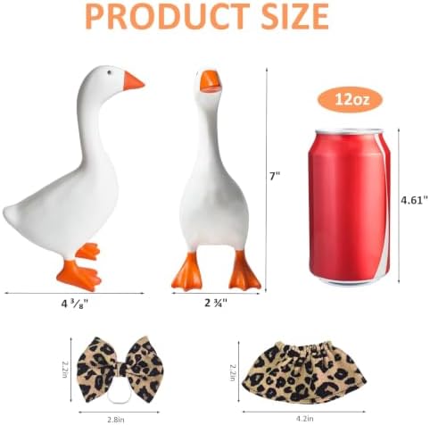 Desk Goose Statue 7 Inch with Outfit for Home Office Decor - Image 2