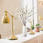 Sggvecsy Artificial Plum Blossom Flowers 4 Pcs Faux Cherry Blossom Stems Faux Silk Plum Blossom Branches 36.2’’ Fake Flowers Long Stems for Vase Arrangements Home Wedding Table Decor (White) - Image 2