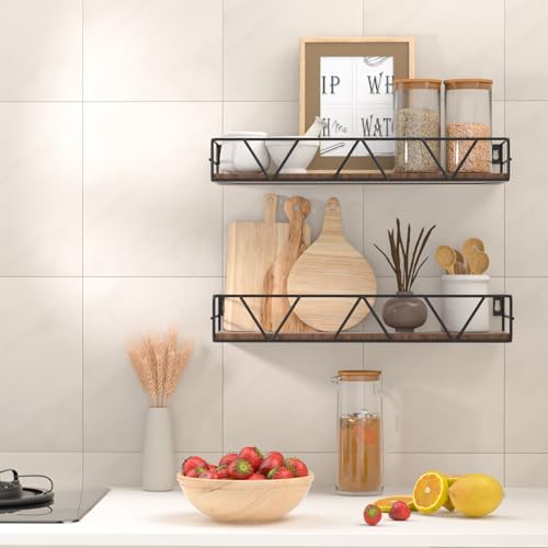 Floating Shelves Set of 3, Wood Wall Shelf, Farmhouse Shelf for Bedroom - Image 4