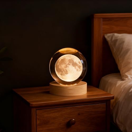 3D Moon Crystal Ball 2.4in Universe Gifts for Space Enthusiasts - Image 2