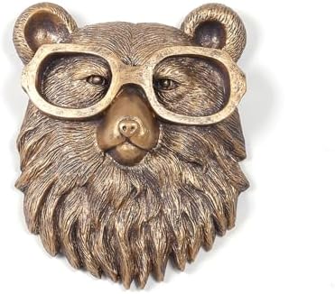Joogour Head Wall Mount Decor,Resin Animal Sculptures，Art Deco Wall Hanging Decoration for Living Room Bedroom Officeroom Gift (Bear) by Joogour