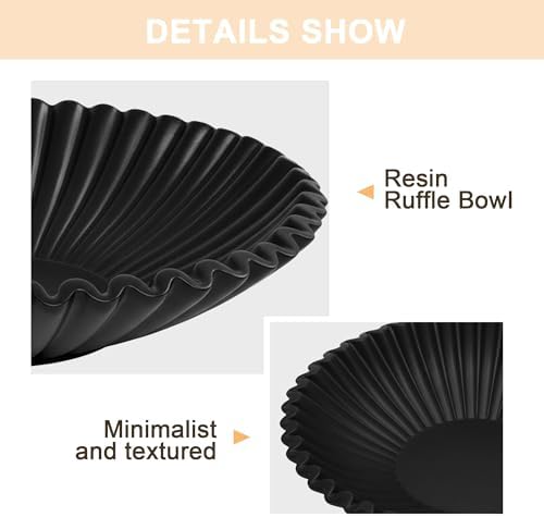 Black Bowl Decor for Home, Small Key/Purse Bowl for Entryway Table - Image 3