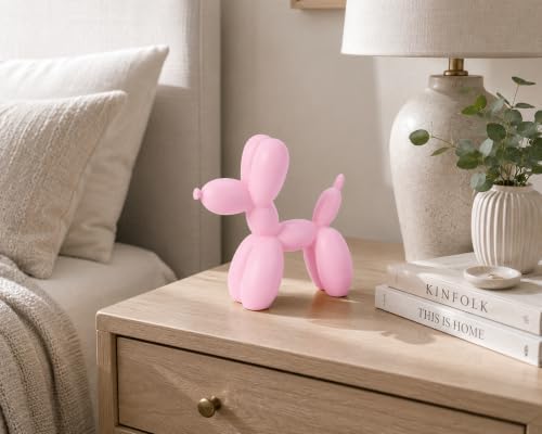 4 Inch Matte Pink Balloon Dog Sculpture - Image 6