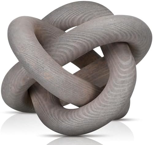 Yalikop 3 Link Wood Knot Decor Rustic Table Shelf Accents, Gray by Yalikop