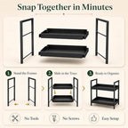 2 Tier Mens Bathroom Counter Shelf Organizer for Skincare Makeup - Image 4