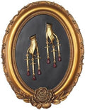 S-MANTIS Vintage Wall Sculpture,Antique Pediment,Hallway Wall Art,Hand Painted Flower Wall Decoration Accent Artworks for Indoor Kitchen Bedroom Living Room Office Outdoor Garden Patio Gothic (Gold Hand) by S-MANTIS