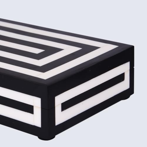 Handicrafts Home Decorative Storage Box 10x6 – Remote Organizer Box with Lid, Modern Decorative Keepsake Box, Boho Shelf Décor, Memory Box for Photos or Letters, Decorative Box for Table Décor - Image 5