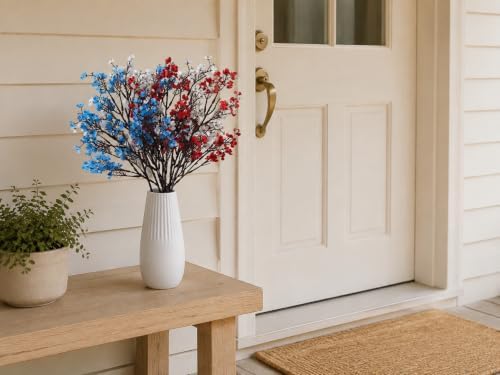 Mandy's 6 Bundles Artificial Red White Blue Baby’s Breath Flowers - Image 5