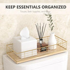 Toilet Paper Storage Basket, 16" Large Oak Wood Toilet Paper Basket - Image 3