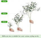 100PCS 10in Faux Olive Leaves Stems Bulk for Wedding Hotel Decor - Image 6