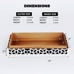 Handicrafts Home Black Large Decorative Storage Box with Lid, 10x6x2.5 In - Image 2
