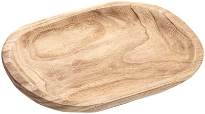 Bloomingville Hand-Carved Paulownia Wood Bowl, Natural by Bloomingville
