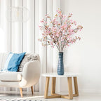 Sggvecsy Artificial Cherry Blossom Flowers 4 Pcs Faux Cherry Blossom Stems Faux Silk Cherry Blossom Branches 41’’ Fake Flowers Long Stems for Vase Arrangements Home Wedding Table Decor (Pink) - Image 5