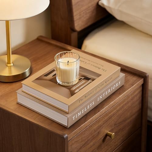 JARLINK Decorative Books, Set of 3 Fake Book Storage Boxes, Oatmeal - Image 4