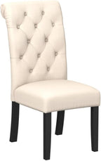 Roundhill Furniture Leviton Solid Wood Tufted Asons Dining Chairs - Image 4