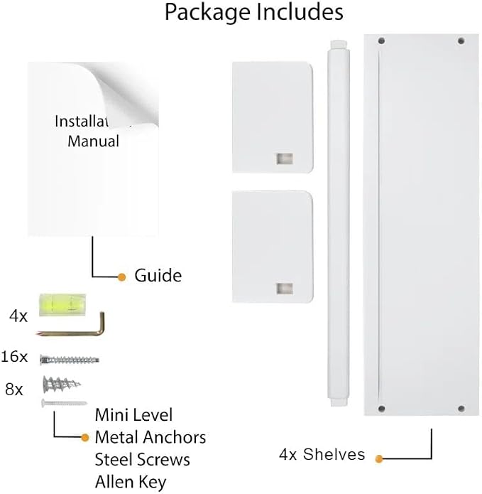 Onlysky Set of 4 Wall-Mounted Kid's Bookshelf - Image 7