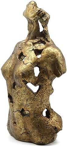 Lukitas Abstract Female Bust Statue Sculpture Home Decor, Golden, Resin 16" - Image 3