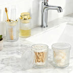 4pcs Clear Glass Bathroom Accessories Set - Image 2
