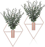 Jexine 2 Pcs Hanging Artificial Planters Wall Decor, Rose Gold, Eucalyptus by Jexine