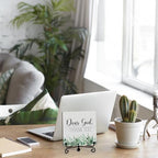Modern Farmhouse Decor, Home Decor For Living Room, Boho Chic Aesthetic Shelf Decorations, Christian Eucalyptus Dear God Sign, Farm House Entryway Tv Stand Fireplace Coffee Table Decoration (09) - Image 5