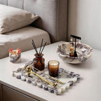 Luxury Natural Scalloped Marble Tray, Elegant Catchall Organizer Home Decor - Image 6