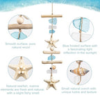 JQAQJU Sea Glass Wooden Nautical Wall Decor Coastal Starfish Bathroom Decor - Image 2