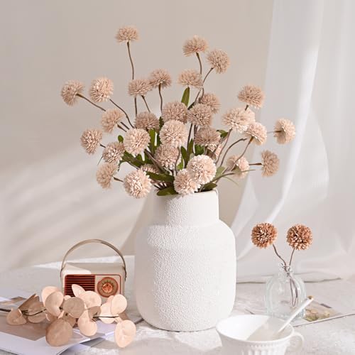 Waipfaru 10pcs Fake Silk Pompon Mums Artificial Flowers - Image 3