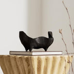 DN DECONATION Oak Wood Black Decorative Bowl, 9.25x5.51 Inch Small Bowl - Image 2