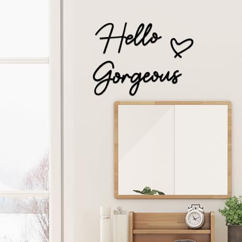 Metal Hello Gorgeous Wall Art Modern Farmhouse Wall Decor Signs - Image 5