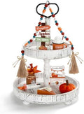 Fall Decorations for Home Indoor, 8Pcs Farmhouse Fall Tiered Tray Decor Set by zuteka
