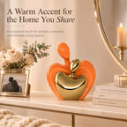 XMGZQ Mini Hugging Couple Statue Ceramic Lover Figurine Home Decor is a Romantic Gift for Her on Wedding Anniversary and Valentines, TV Stand Decoration Knick Knacks for Shelves (Orange) - Image 4