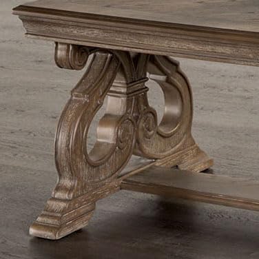 Furniture of America Jinst Traditional Solid Wood 3-Piece Coffee Table Set - Image 3