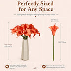 Mandy's 20pcs Coral Calla Lily Artificial Flowers - Image 3