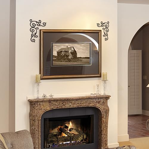 Rajukit 4-Piece Metal Scroll Wall Decor, Rustic Medallion - Image 6