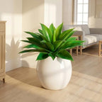 Artificial Agave Faux Agave Fake Greenery Outdoor Artificial Plants Fake Plants for Indoor Home Decor Plastic Plants Outdoor Decor Front Porch Decor Simulation Plants 22"(2Pcs Green) No Vase - Image 5