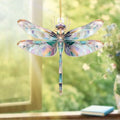 Dragonfly Ornament Stained Glass Style – Acrylic Window Hanging Suncatcher, Car Rearview Mirror Charm, Whimsical Holiday Christmas Tree Ornament, Unique Dragonfly Gifts for Women, Mom, Teacher(Sun-13) by ALADAYQUINQUITMeetallneeds