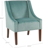 Homepop Home Decor | Upholstered Classic Swoop Arm Accent Chair | Accent Chairs - Image 2