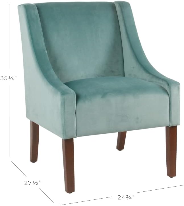 Homepop Home Decor | Upholstered Classic Swoop Arm Accent Chair | Accent Chairs - Image 2