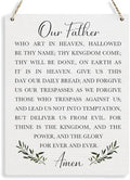Christian Bible Verses Wall Decor Our Father Prayer Wall Decoration The Lords Prayer Wooden Hanging Sign Scripture Wall Art for Home Living Room Bedroom Home Wall Decor 8x10 Inches Religious Gift by BELLOWDEER