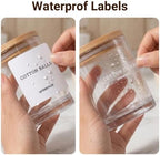 2 Pack Glass Qtip Holder Dispenser Set - Q Tip Holder for Bathroom Canister Qtip Dispenser with Lid for Cotton Balls, Swabs, Floss Picks, and Makeup Sponges ,Transparent,Large Capacity - Image 6