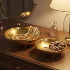 7.8" & 8.6" Gold Decorative Bowls Set of 2 for Entryway, Kitchen Counter - Image 4