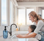 JASAI 18 Oz Blue Soap Dispenser with Black Rust Proof Pump - Image 3
