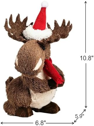 naturevibe 10.8 Inch Sisal Moose Figurine for Rustic Christmas Decorations - Image 2